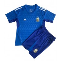Dětský Fotbalový dres Argentina Brankářské MS 2022 Venkovní Krátký Rukáv (+ trenýrky)